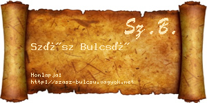 Szász Bulcsú névjegykártya