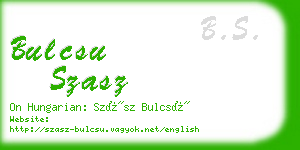 bulcsu szasz business card